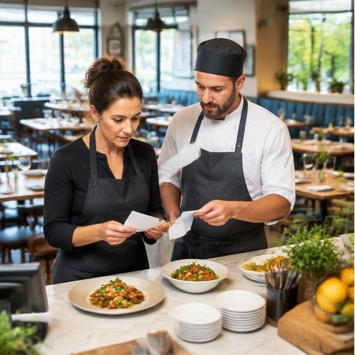 Illustration of a restaurants business